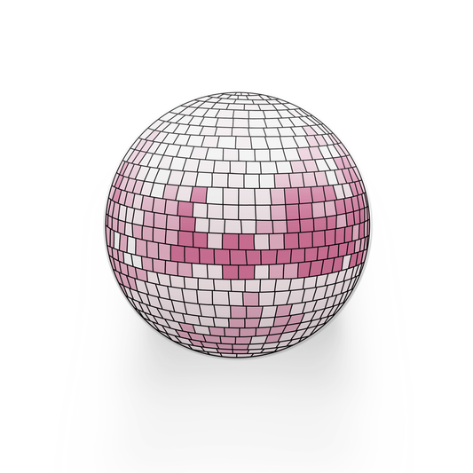 Pink Disco Ball Ceramic Coaster