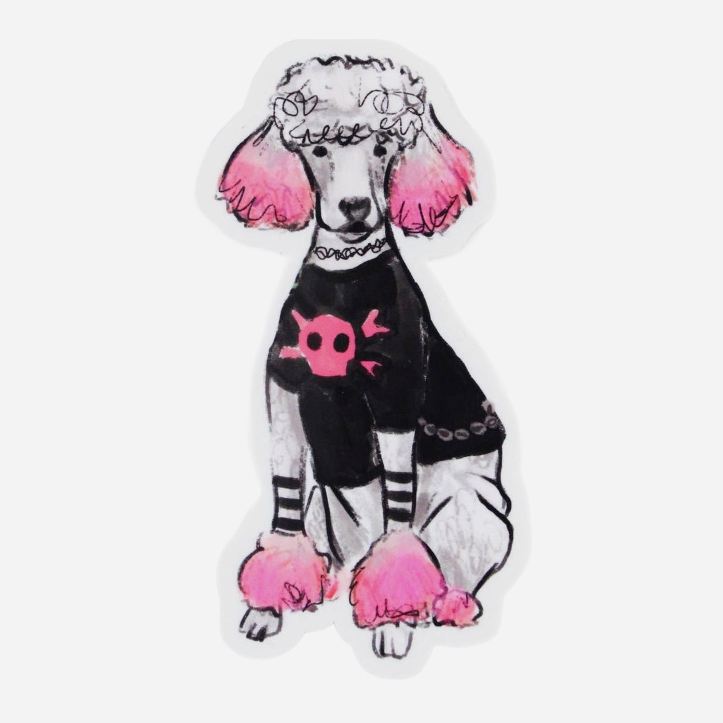 Punk Rock Poodle Sticker