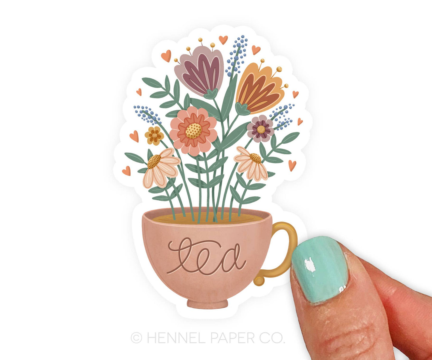 Tea & Flowers Sticker
