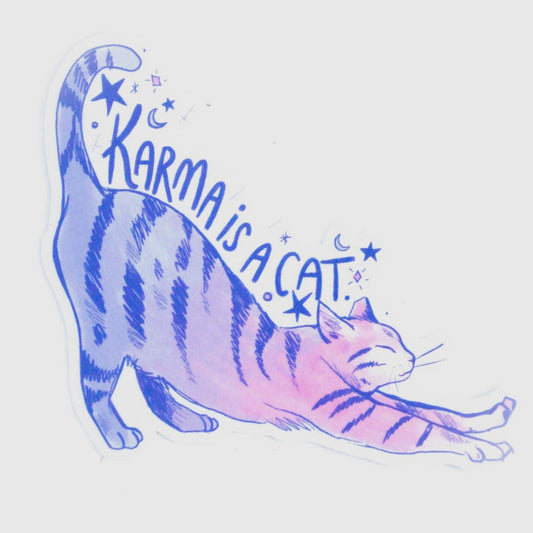 Karma is a Cat Sticker