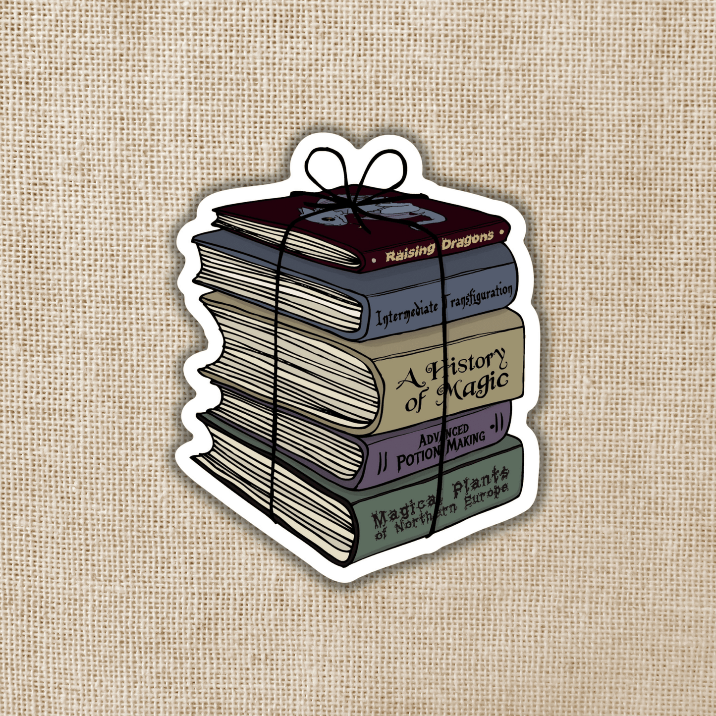 Wizarding Textbook Stack Sticker