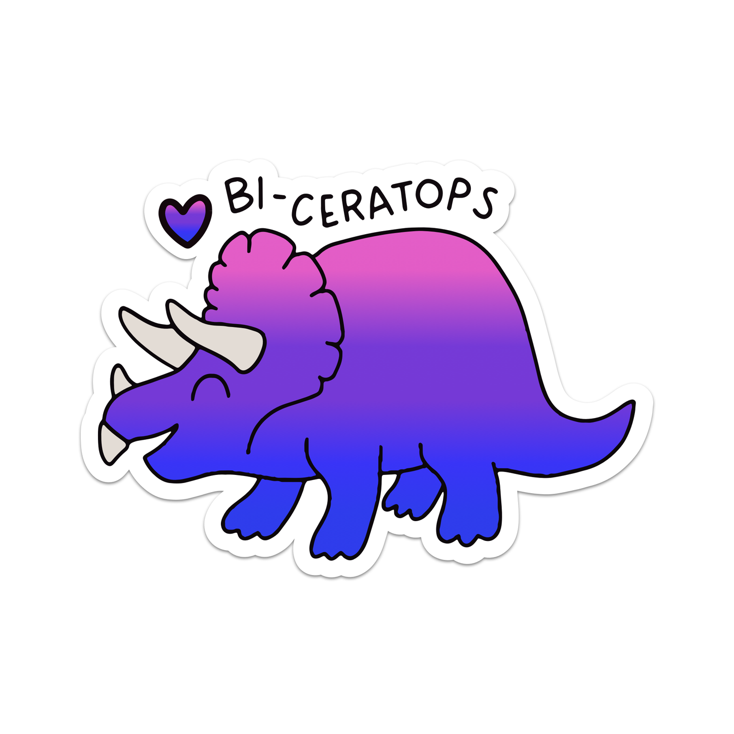 Bi-ceratops Dinosaur Sticker
