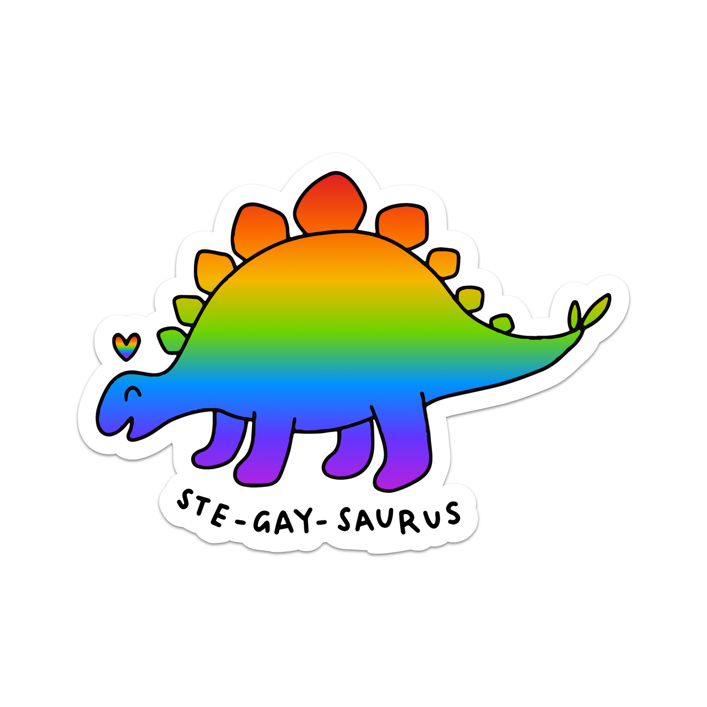 Ste-GAY-saurus Dinosaur Sticker