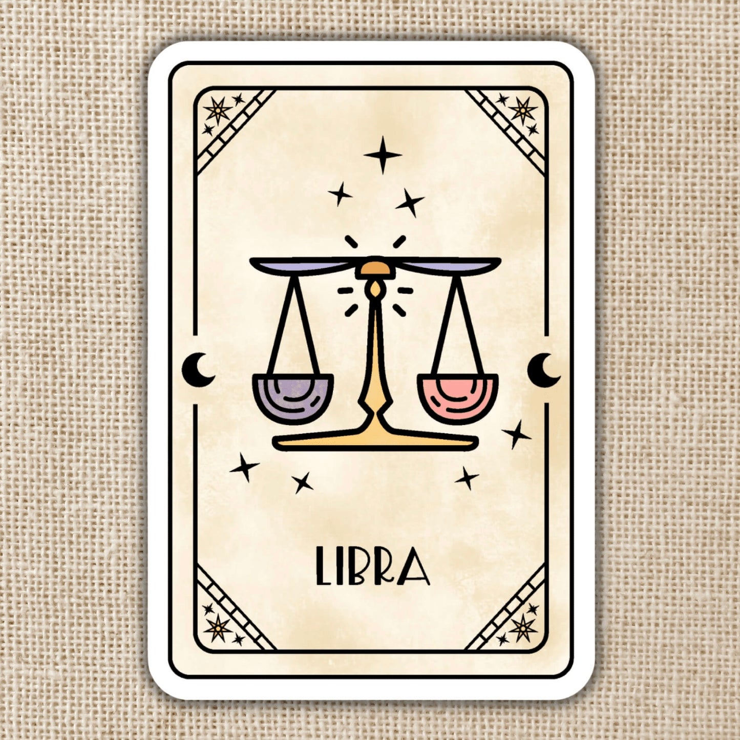 Libra Zodiac Card Sticker