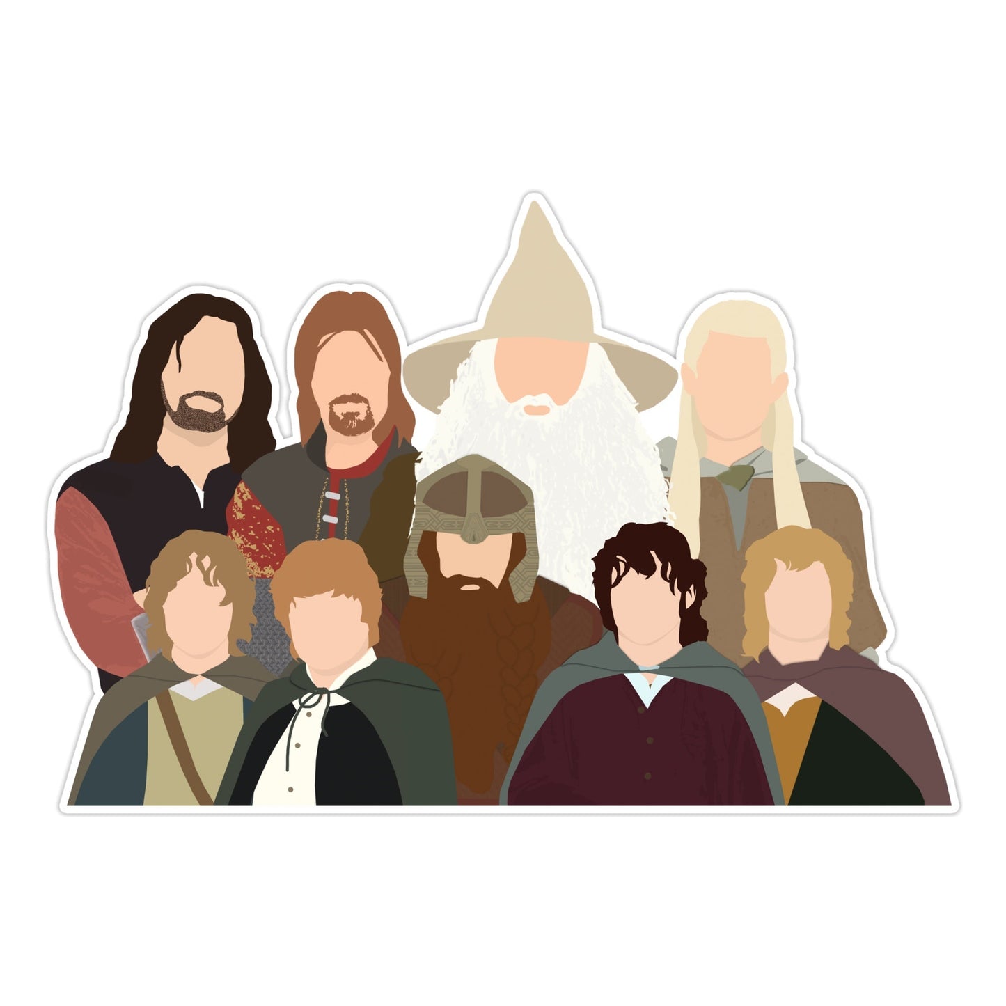 Lord of the Rings Cast Sticker