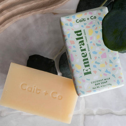 Emerald Triple Milled Coconut Bar Soap (amber • woods)