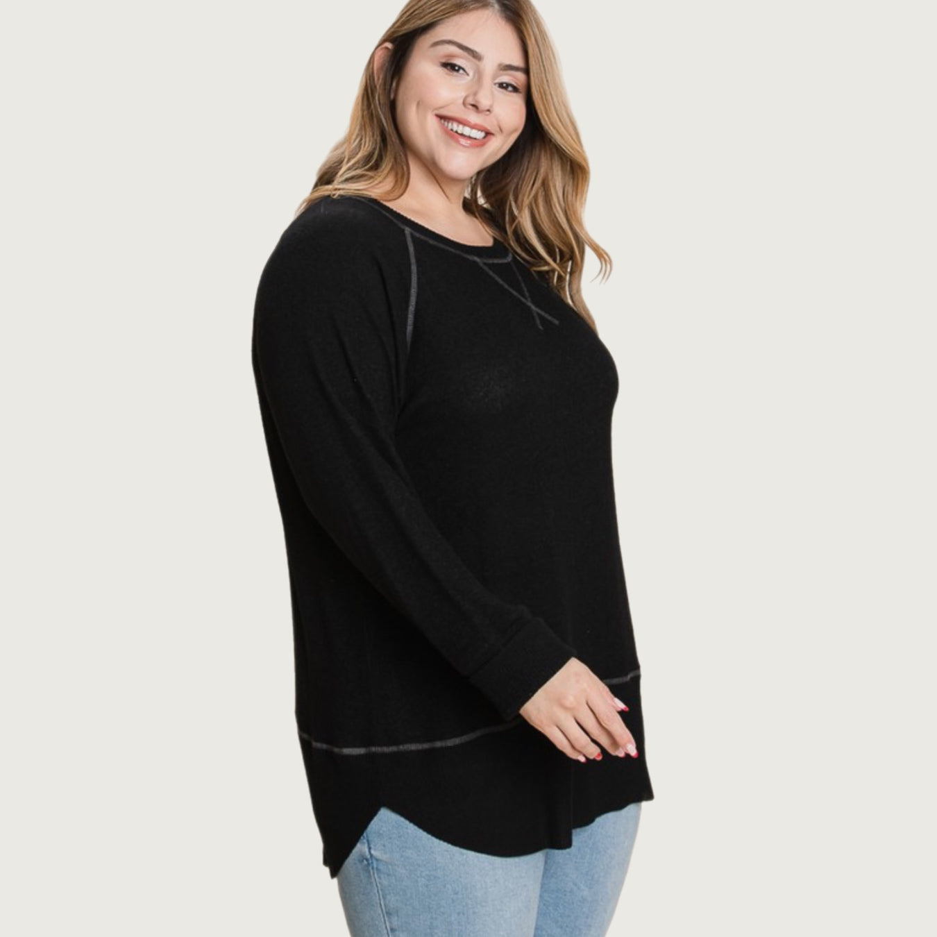 Jet Set Relaxed Top (Black)