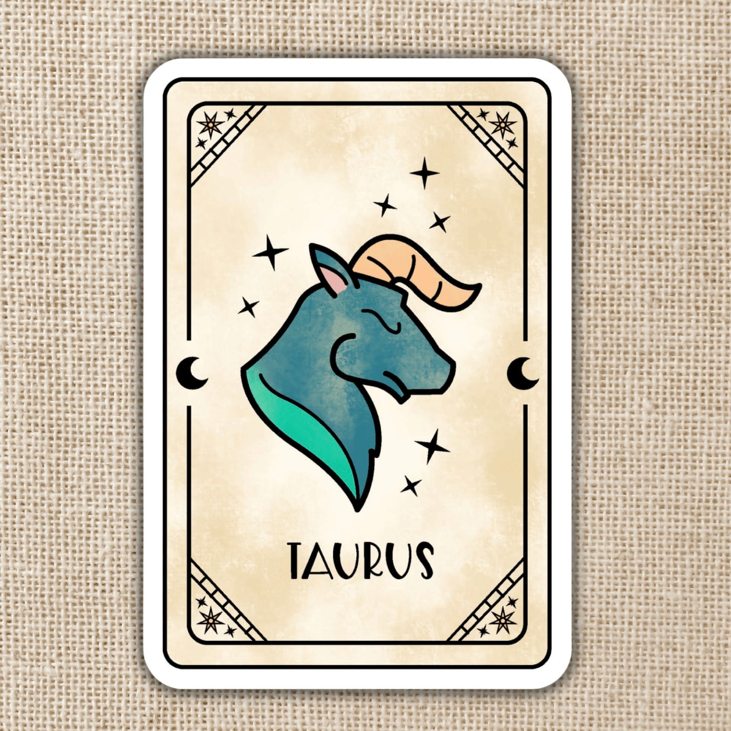Taurus Zodiac Card Sticker