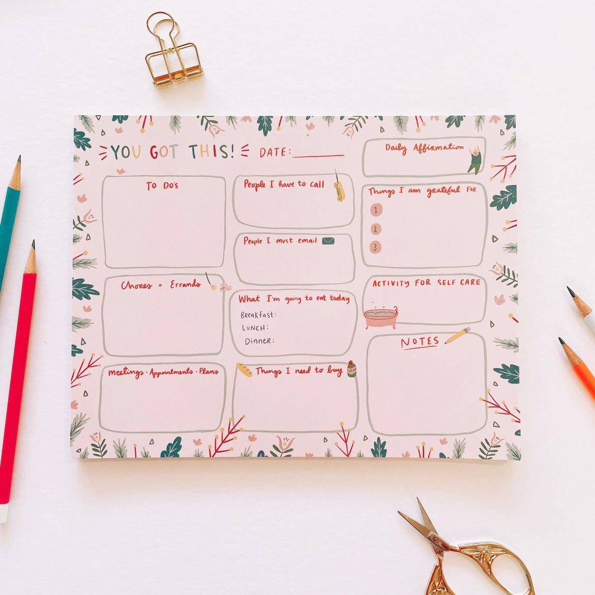 Balanced Day Planner Notepad